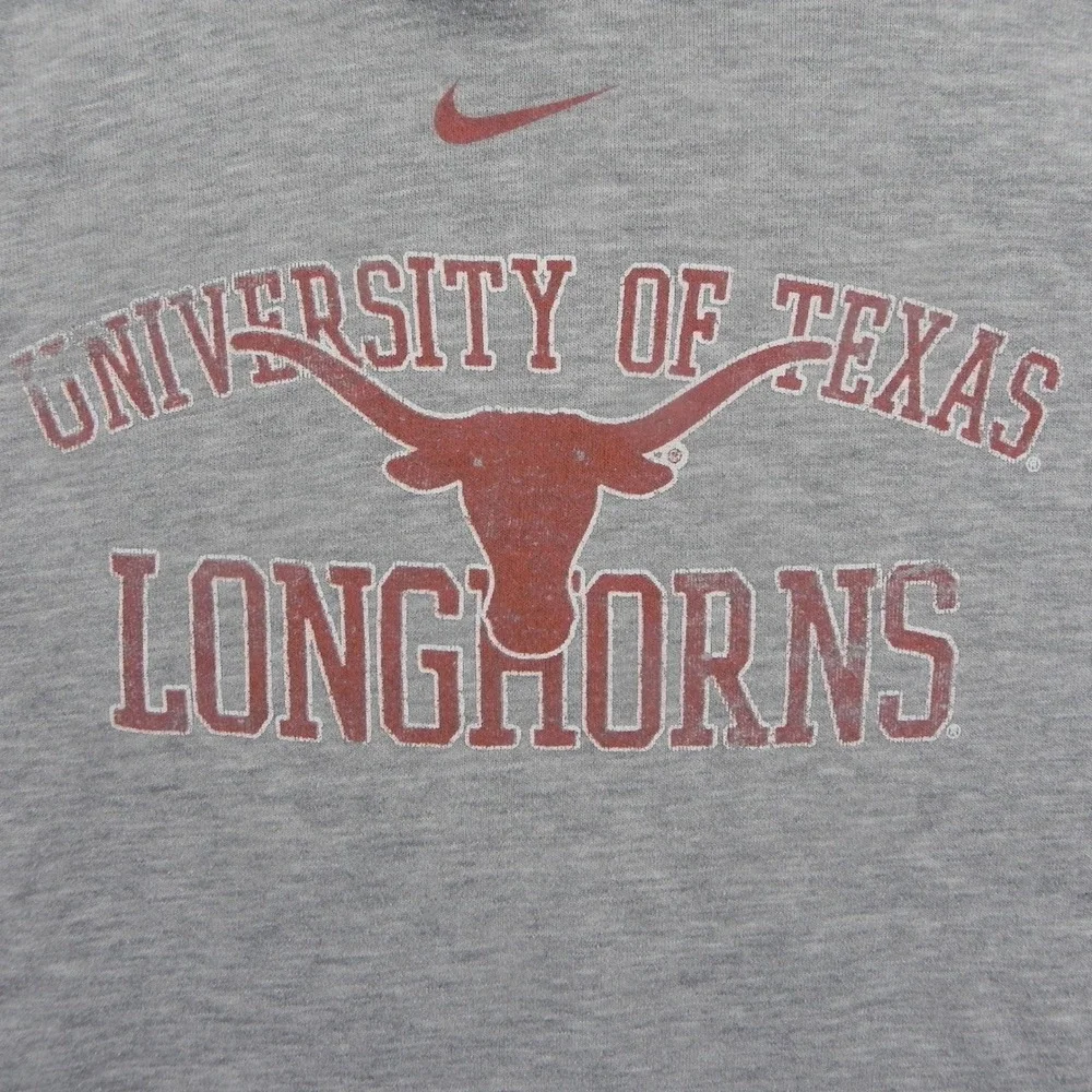 Nike Hoodie University of Texas Longhorns Youth L 16-18 Gray Pullover Sweatshirt